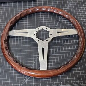 Grant 794 Classic Wood Steering Wheel 14" Polished 3 Spokes Corvette Chevy GM
